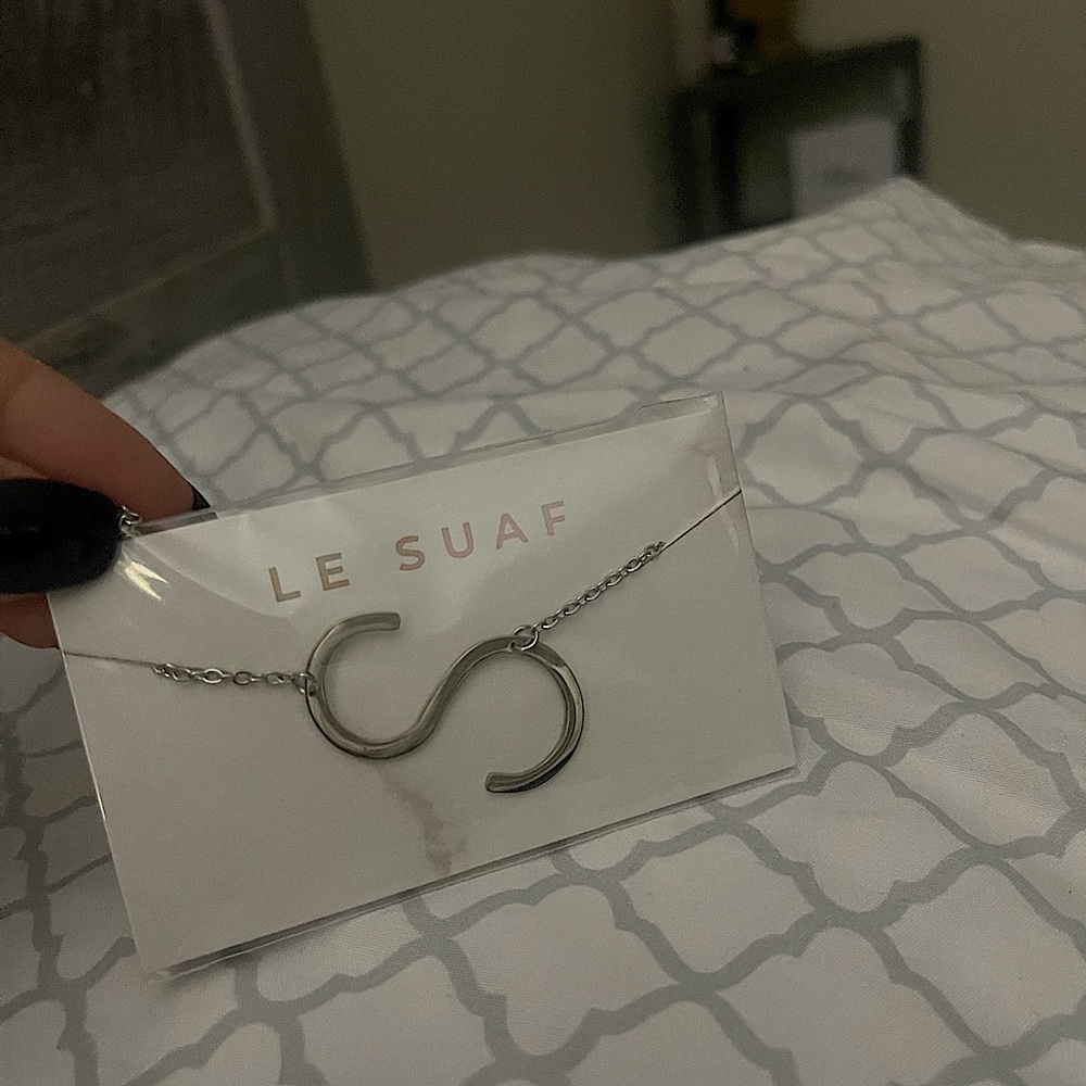 Letter S Initial Necklace